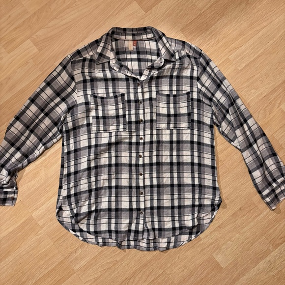 Anthropologie Pilcro The Hadley Plaid Shirt M - Picture 4 of 6